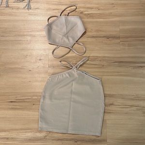 Fashion Nova 2 piece nude set!